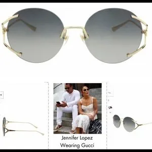 GUCCI SOPHISTICATED SUNGLASSES WITH ICONIC FORK CONCEPT WITH A GLASANT DESIGN Gucci - Sunglasses Gold-Gold-Brown 59 main image 2